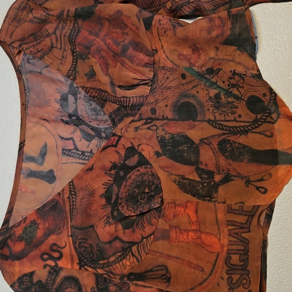 Chiffon Aztec Bell Sleeve Top - Picture 8 of 14